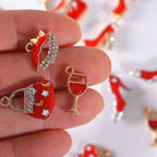 Bulk Gold Enamel Charms for Jewelry Making, Colorful Metal Charms Pendant for - Image 6