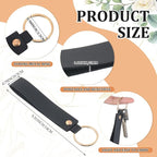 Wavyknot 100 Pcs PU Leather Keychain Blanks Bulk Laser Engraving Blanks - Image 2