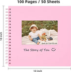 10x10 Inch DIY Scrapbook Photo Album, Hardcover Kraft Paper Acid-Free, 50 Sheets - Image 2