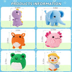 Gerute 6Pcs Crochet Kit for Beginners, Crochet Animal Kit - Image 5