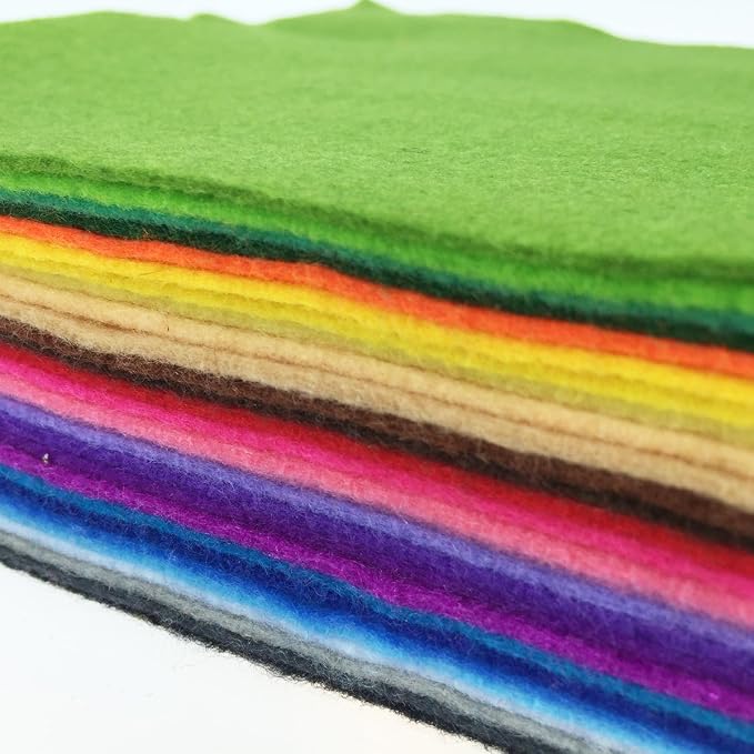 28pcs Thick 1.4mm Soft Felt Fabric Sheet Assorted Color Felt Pack DIY Craft - Image 5