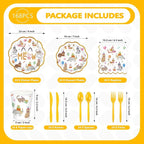 168Pcs Cat Themed Birthday Party Supplies Cute Animal Parade Plates Napkins - Image 2