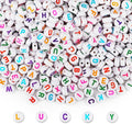 SUTOUG 1000PCS Letter Beads for Threading, 4 x 7 MM Acrylic Round Alphabet by SUTOUG