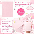 Cholemy 120 Pcs Foam Printing Plates 4 x 6 Inch Pink Foam Sheets 1/20 Inch - Image 2