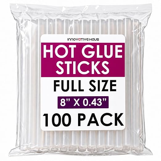 Innovative Haus Full Size Hot Glue Sticks Bulk 100 Pack by INNOVATIVEHAUS