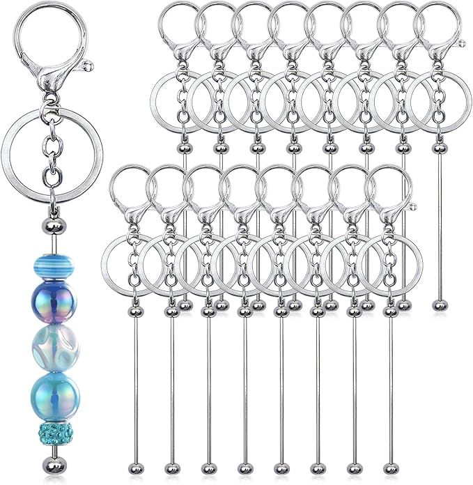 28 Pcs Beadable Keychain Bars by DNLEGULI