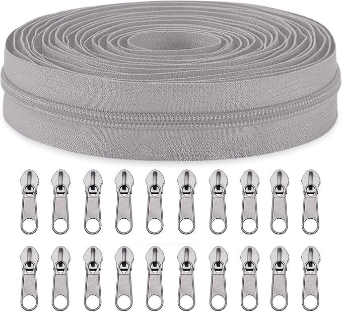 Sawoake #3 Nylon Coil Zippers by The Yard Bulk 10 Yards by Zipper