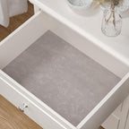 CHIHUT 12''x100'' Light Grey Self Adhesive Velvet Drawer Liner Roll Removable - Image 2
