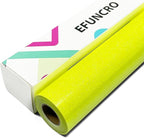 Efuncro- Fluorescent Yellow Glitter HTV Heat Transfer Vinyl by Unknown