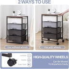 SYKIARIOL Utility Cart with 4 Drawers, Rolling Storage Cart with Drawers - Image 6