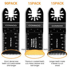 CONNOO 120 Pack Oscillating Saw Blades, Japanese Long Teeth, Quick Release - Image 2