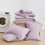 Love's cabin Full Comforter Set Light Purple, 7 Pieces Full Bed in a Bag - Image 6