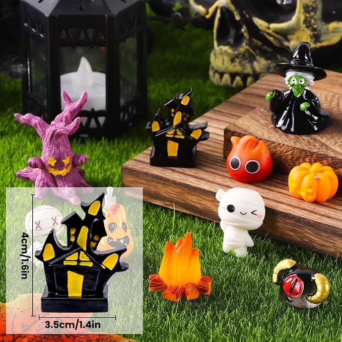 50pcs Halloween Mini Resin Figures 50 Styles Tiny Resin Figurines Little Small - Image 3