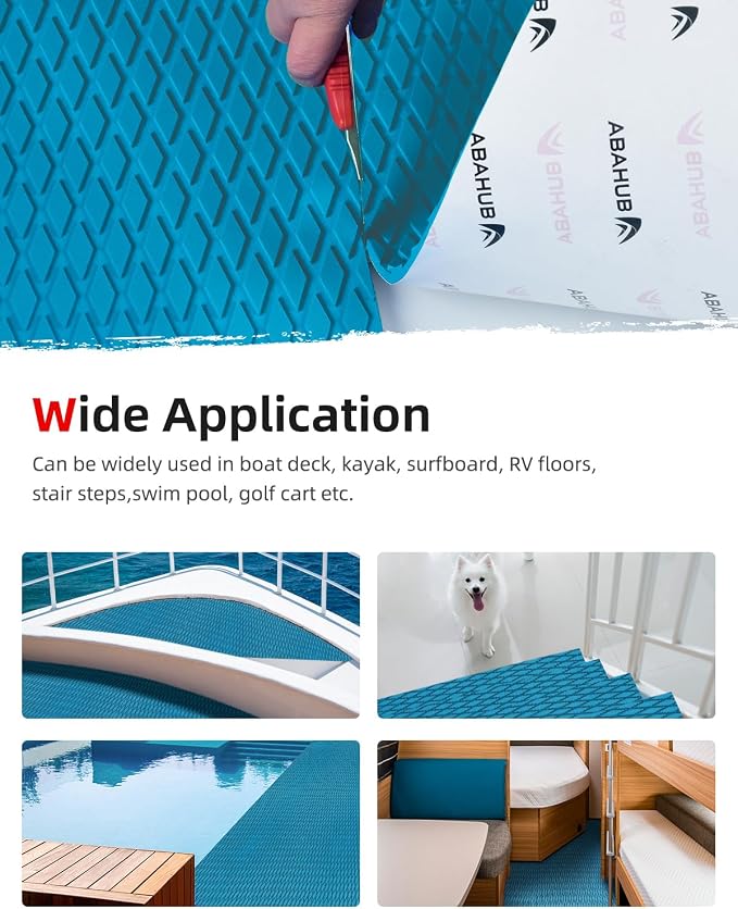 Abahub EVA Foam Boat Flooring Self-Adhesive Decking Surfboard Traction Pad | - Image 5