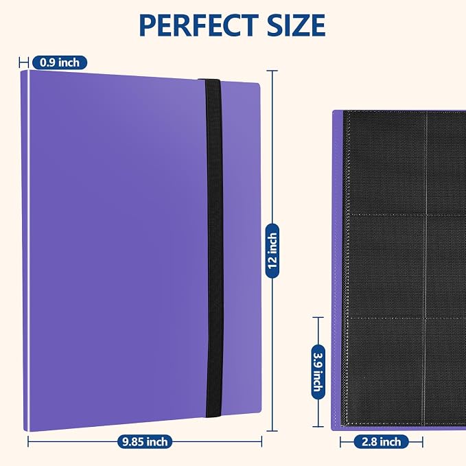 Card Binder, EDUDIIU 9 Pockets Premium Trading Card Binders, Cards Collection - Image 6