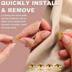 JANYUN 120 Pairs Butterfly Clutch Tie Tacks Safety Keepers Pin Back | Gold - Image 4