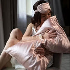 Pink Mulberry Silk Pillowcase Queen Size - Image 2