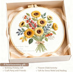 Sunflower Embroidery Kit for Beginners - Image 6