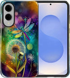 for Samsung Galaxy S25 Edge Case, Dragonfly Dandelion Colorful Pattern Glossy 2 - Image 2