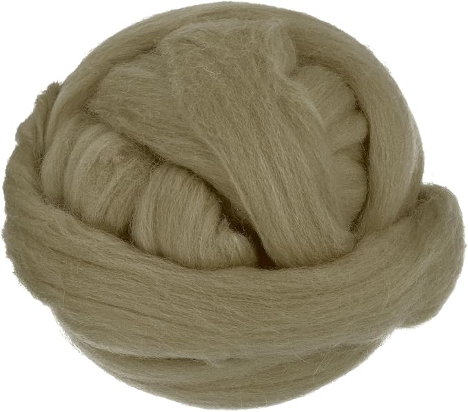 uxcell Needle Felting Wool, 3.5 Oz Nature Fibre Wool Yarn Roving by uxcell
