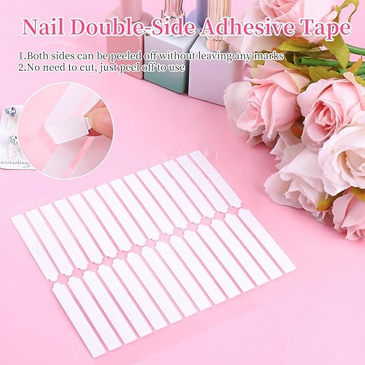 BQAN Double Sided Nail Tape for Press On Nails Display 12 Sheets | 360Pcs Clear - Image 3