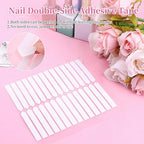 BQAN Double Sided Nail Tape for Press On Nails Display 12 Sheets | 360Pcs Clear - Image 3