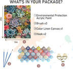 xackcme Succulent Paint by Numbers - Image 2