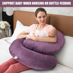1 MIDDLE ONE Pregnancy Pillow, C Shaped Full Body Pregnant Women Sleeping Pillow - Image 6