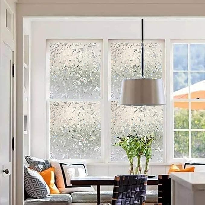 LEMON CLOUD Window Film, Decorative Window Privacy Film, 3D Stained Glass - Image 2