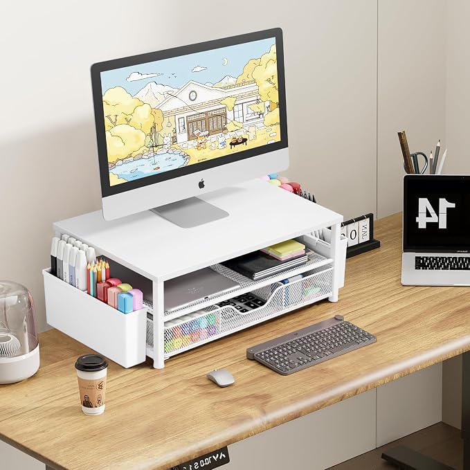 OPNICE Desk Organizers and Accessories, Computer Monitor Stand Riser - Image 3