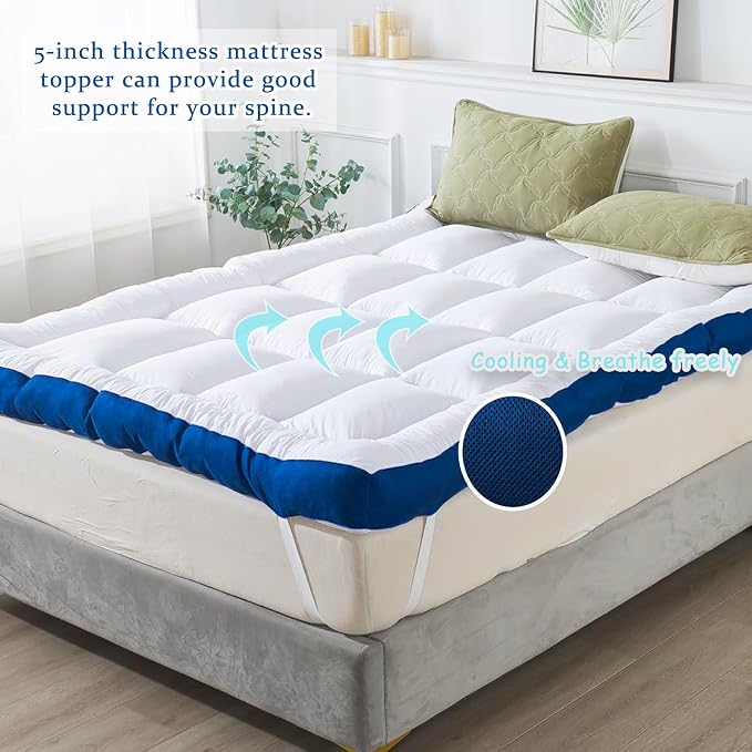 WhatsBedding 5 Inch Twin Mattress Topper - Image 6