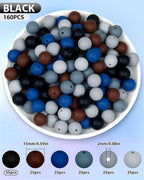 FIVEIZERO 160PCS 15mm Round Silicone Beads, Wear-resistant, Easy-clean - Image 2