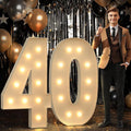 imprsv 4FT Marquee Numbers 40 Light up Number 40th Birthday Decorations Large by Letsmakeitimpressive