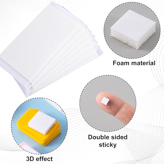 Joez Wonderful 10 Sheets Foam Adhesive Squares, Self Adhesive, Double Sided - Image 3