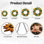 Ginkgo Wreath Acrylic Suncatcher Stained Glass Effect Window Car Hanging - Image 2