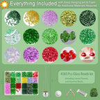 Beaded Plant Kit Green Glass Beads Flower Leaf Suncatcher Disco Ball Hanging - Image 4