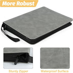 GERMUN 3 Ring 9 Pocket Zipper Card Binder, 720 Double Sided Standard PU Trading - Image 6