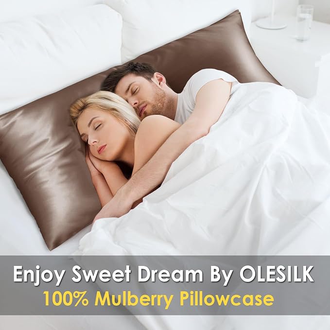 OLESILK Silk Body Pillowcase 20x54 Zippered: 100% Mulberry Silk - Image 3