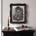 Cuspin Black Picture Frame 8x10 Gothic Frames, Vintage Handcrafted Resin Frame - Image 3