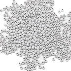 Gxueshan 1000 Pcs Acrylic Pony Beads 6x9mm Gray Bulk Plastic Beads by Gxueshan