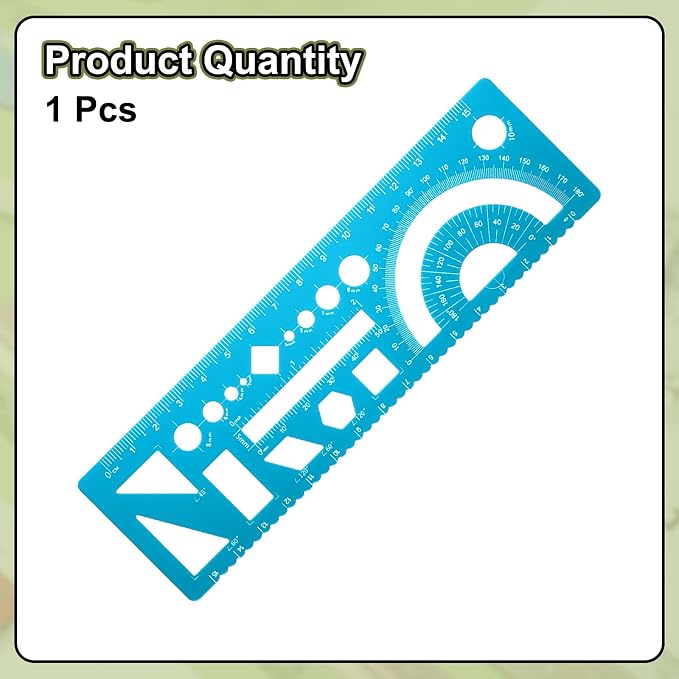 HARFINGTON Multifunctional Geometric Rulers 15cm Metric and SAE Aluminum - Image 3