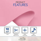 Adhesive Pink EVA Foam Sheets for Crafts, 2mm Thickness – Sticky Back Foam - Image 3