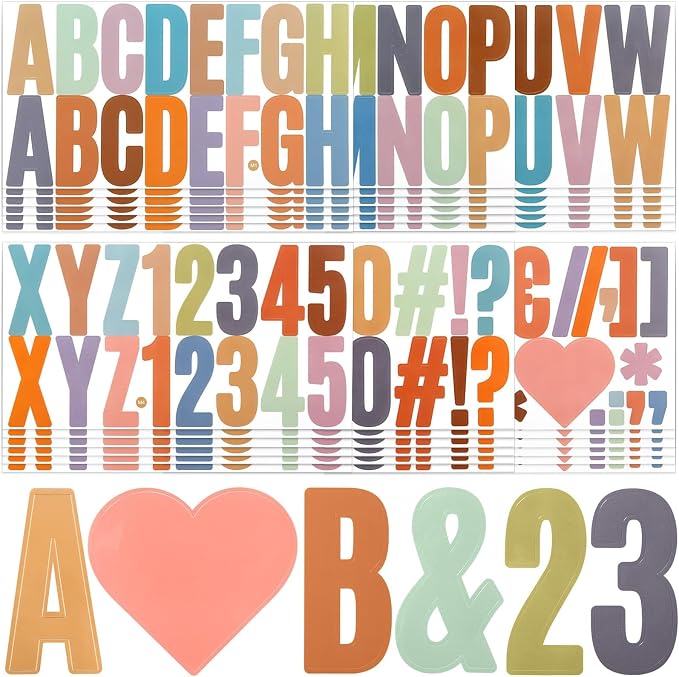 600 Pcs 36 Sheets Large Letter Stickers 2.5 Inch Self-Adhesive Letter Set by ProfessionalDIYArtSupplier