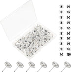ELANE 100 Pcs Thumb Tacks for Wall Hangings, Flat Thumb Tacks and Push Pins by ELANE
