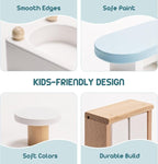 ROBUD Wooden Dollhouse Furniture Set, Miniature Furniture Including 5 Room Kits - Image 3