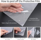 HIDBEA Frosted Window Privacy Film Heat Control UV Blocking, Static Cling - Image 6