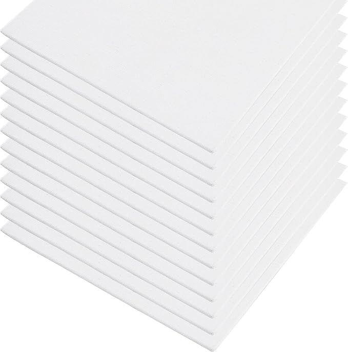 Tosnail 36 Packs 6" x 6" Artist Painting Canvas Panels White Blank Stretched - Image 5