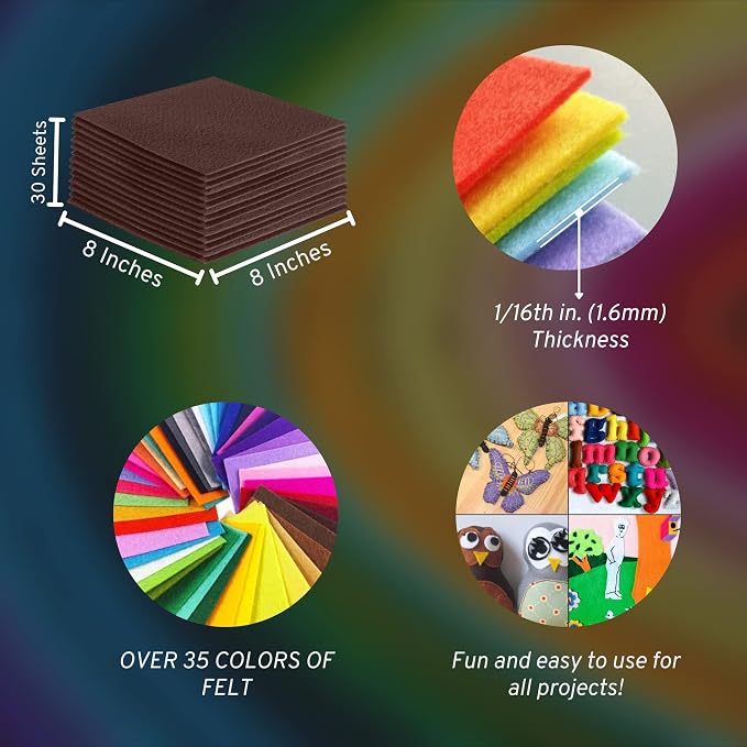 FabricLA Acrylic Felt Sheets for Crafts - Image 3