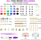 Gionlion 6000 Clay Beads Bracelet Making Kit, 24 Colors Flat Preppy Beads - Image 3