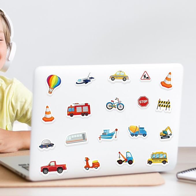 300Pcs Transportation Foam Stickers, Self-Adhesive Truck Cartransportation - Image 2